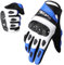 WTACTFUL Motorradhandschuhe aus Ziegenleder mit Carbon-Knöchel für Damen und Herren Touch-Screen Motorrad Handschuhe Blau XL