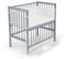 FabiMax Baby Beistellbett Flex mit innovativem Seitengitter für Boxspringbett, inkl. Matratze und Nestchen aus Netzstoff, Buche massiv grau, Air/weiß
