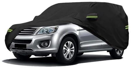 Cubierta Parabrisas Coche Cubierta Negra De Aislamiento Térmico Para Coche Cubierta Impermeable Antinieve Parasol Anti UV A Prueba De Polvo Estilo Exterior De Coche Para SUV(XXL 530x200x190cm)