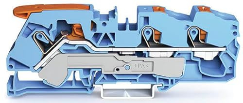 WAGO TOPJOB S, 2116 Reihenklemme Einfach Blau, 16mm², 800 V / 76A, Steckanschluss, Packung a 20 Stück