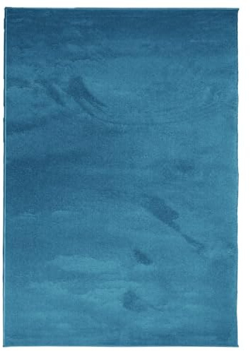 vidaXL Teppich, Wohnzimmerteppich Kurzflor Modern, Bodenteppich Flauschig Weich, Pflegeleicht Teppich für Wohnzimmer Schlafzimmer, Türkis 160x230cm