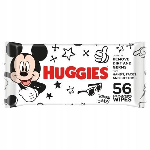 Huggies - Lingettes pour les fesses - All Over Clean - Mickey Mouse - 1 x 56-56 pièces
