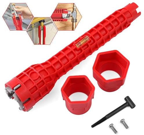 Befitery Llave de grifo, herramienta de montaje, llave de fregadero, llave multifunción para lavabo, baño, cocina