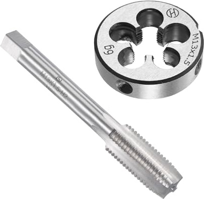 MACHSWON M13 x 1,5 mm metrisches Gewindeschneider-Set – Maschinengewindebohrer mit rundem Gewindeschneid-Set für Gewindereparatur