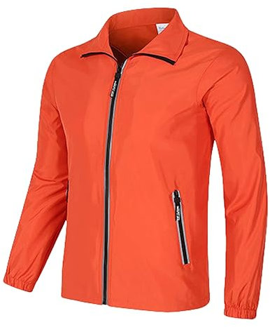SRZYMJ Windjacke Herren Leicht Fahrrad Windbreaker Atmungsaktiv Motorrad Pullover Jacken Übergang Outdoor Bekleidung Für Windbreaker Atmungsaktiv Orange Fleecejacke Mit Kapuze Grün