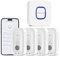 Maxcio Detector de Fugas de Agua WiFi con Puerta de Enlace y Batería, Detector Fugas de Agua Inteligente para Sótano, Baño y Cocina, Alarma Ajustable de 110 dB, Notificaciones Vía App, SMS y Teléfono