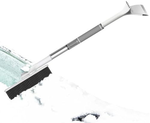 Schneeschaber für Auto, Winter-Schneeschaufel, Eisentfernungsbürste – Schneeräumer mit Schaumstoffgriff, tragbares Schneeräumwerkzeug für Auto, Camping und andere Outdoor-Aktivitäten