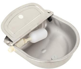 NICCOO Automatische Tränkebecken mit schwimmerventil, 2.5L Pferdetränke Schwimmertränkebecken aus Edelstahl, Wassertränke für Rinder Pferde Ziegen Schaf Tränke