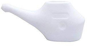 Traveler’s Plastic Neti Pot for Nasal Cleansing | Compact and Travel-Friendly Design | Natural Treatment for Sinus, Infection and Congestion (White)