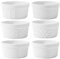 Juego de 6 cuencos de crema Brulee, 230 ml, aptos para horno, cuencos para ragout, aptos para horno, color blanco