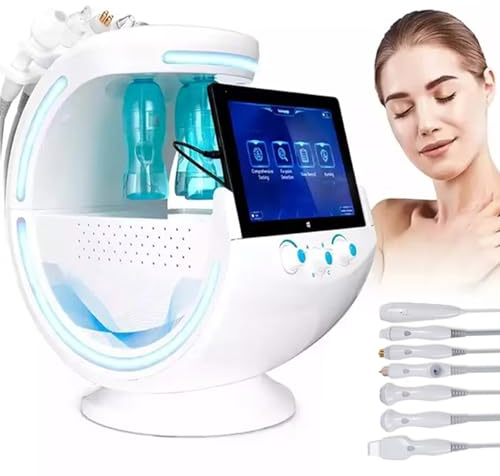 Máquina De Belleza Con Oxígeno E Hidrógeno 7 En 1, Analizador De Piel Multifuncional Con Martillo FríO, Lifting Facial, Limpieza Profunda, Hidrodermoabrasión, MáQuina De Belleza Para Salón