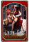 Vintage Metallschild, Dame in Rot Pin Up Girl Sexy Girl Speakeasy Blechschild, lustiges Deko-Poster für Zuhause Mann Höhle Bar Garten Garage Wandtafel Eisenschild 20 x 30 cm