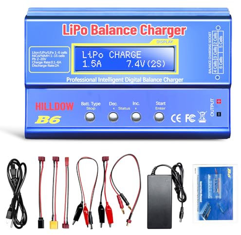 B6 Lipo Chargeur de Batterie 80W Mini Balance Chargeur Déchargeur pour Batteries RC 1S-6S LiPo Li-ION Life NiMh PB Hobby Fans
