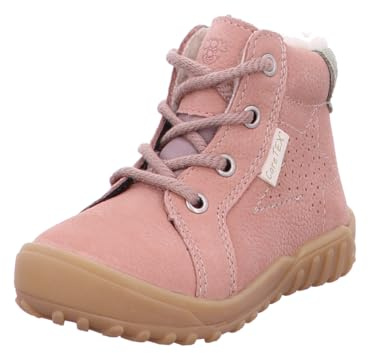 RICOSTA Mädchen Stiefel Denny, Baby und Kleinkinder Lauflernschuhe, Weite: Weit, CareTEX, terracare, schnürstiefel, rosa/grün (310), 22 EU