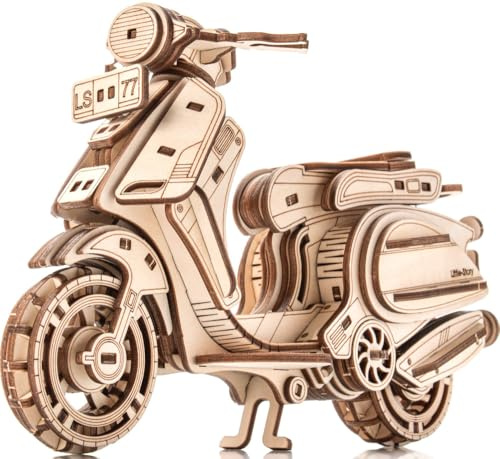 Little Story 3D Holzpuzzle Motorrad Bausatz DIY - Modell aus hochwertigem Holz mit präzisen Details perfekte Deko und spannendes Puzzle-Erlebnis