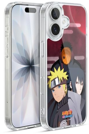 Head Case Designs Offizielle Naruto Shippuden Obito Naruto Sasuke Schluessel Kunst Gelhülle [Militärischer Schutzgrad] Kompatibel Mit Apple iPhone 17 Und Kompatibel Mit MagSafe
