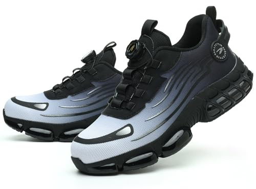 IYVW Chaussures de Securité Homme Femme léger Baskets de Sécurité Respirant Lumière Chaussures de Travail Embout Acier Protection Chaussure Confortable Antidérapante