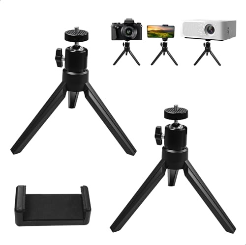 Tripode para Proyector, Tripode para Proyector,Trípode para Proyectors, Compatible con La Mayoría de Smartphones, Proyectores Y Cámaras, 2 Pieza+ Soporte para Móvil.