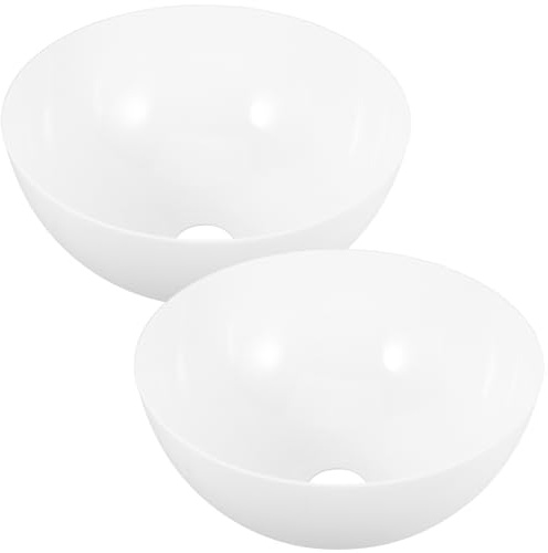 2 Stück Kunststoff Pilzlampenschirme 25mm Weiß für Wohnräume | Halbrunde Form, Gleichmäßige Lichtverteilung, Augenschonend, Einfache Montage, Dekor für Esszimmer