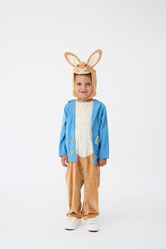 Blues Group Officially Licensed Peter Rabbit Unisex Kids Full Suit Costume | World Book Day, Dress-Up, and Role Play | Ages 3-8|