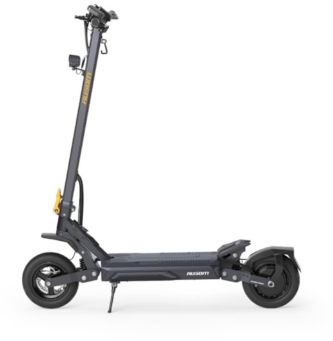 AUSOM Gosoul 2 Pro E Scooter, Elektroroller für Erwachsene mit ShocFree Schwingenaufhängung, 90km Reichweite, 20km/h, 500W,10 Zoll Tubeless Reifen, NFC-Schutz & Blinker, Dunkelgrau