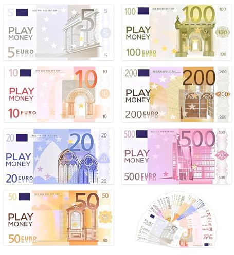 280 Blätter Prop Money, Spielgeld Scheine für Spiel, Falschgeld Fake Geld Play Money, Geldscheine für Film Hochzeit Party -40 X 5/10/20/50/100/200/500 Dekorations