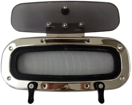 SMTYXS Oblò Rettangolare in Acciaio Inox Ultrasottile con Zanzariera, Adatto for Finestre di Yacht E Barche Specchio Trasparente((150x345))