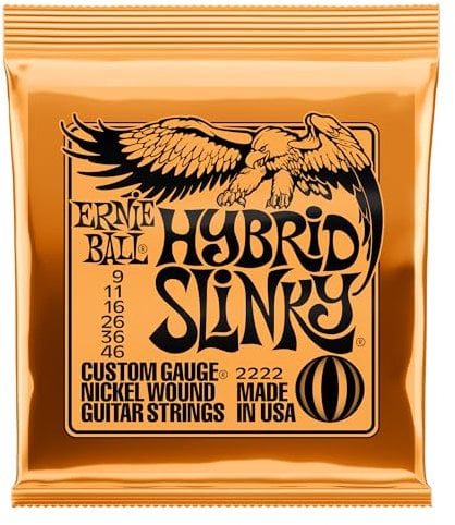 Ernie Ball, Hybrid Slinky Nickel Wound, Corde per chitarra elettrica, diametro 9-46