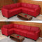 Modular Sofa-System Couch-Garnitur Lyon 5, Kunstleder - rot
