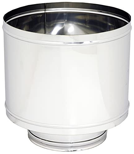 COMIGNOLO FUMAIOLO A BOTTE 2 pz. ANTIVENTO D.150 ACCIAIO INOX 304