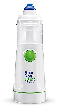Flaem, Rhino Clear Sprint, Ducha Nasal Portátil, Lavado Nasal Niños y Adultos, Tratamiento de las Vías Respiratorias Altas para Resfriados, Sinusitis y Alergias, Funciona con Pilas, Hecho en Italia
