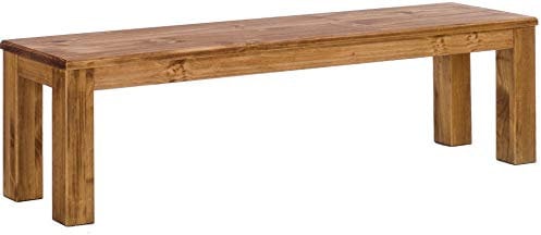 B.R.A.S.I.L.-Möbel Brasilmöbel Sitzbank 180 cm Rio Classico Brasil Massivholz aus Pinie, Verschiedene Größen & Farben, ideal für Esszimmer & Küche