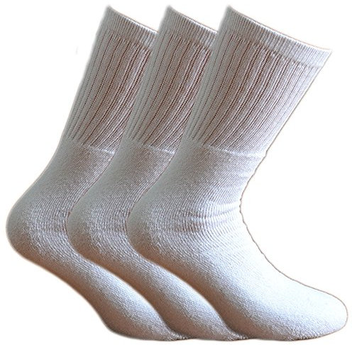 Fontana Calze, 12 paia di calze sportive in cotone spugna BIANCO taglia unica