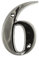 Beautiful 3 Inch Bevelled Edge Polished Chrome Door Number 6 - Screw Fix Silver Front House Number 6