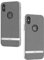 Moshi Vesta for iPhone X - Schutzgehäuse aus Stoff - Fischgrätenstich-Grau