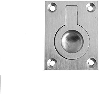 Frelan JV424 Flush Ring Pull Door Handle 50mm x 38mm - Satin Chrome (2)