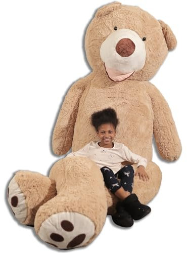 bananair - Riesen Teddybär XXL, 130 bis 340 cm - CE-Zertifiziert, Kuschelig und Flauschig, Versicherte Umarmungen Geburtstage, Zimmerdekoration (Beige, 340 cm)