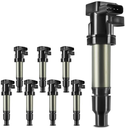 YHTAUTO Set of 8 Ignition Coil Packs Replacement for Cadillac DTS 2007-2011, SRX XLR 2007-2009, STS 2007-2010, Buick Lucerne, V8 4.4L 4.6L Replace 12602862