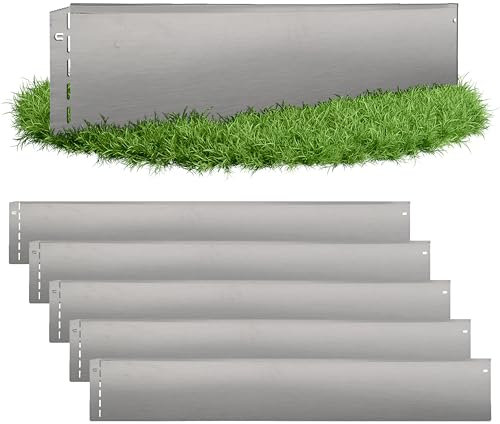 GartenAZ – Rasenkante Metall feuerverzinkt 103x20cm, Nutzlänge 1m - Flexible Rasenbegrenzung aus wetterfestem Stahlblech für saubere Rasen- & Beetabgrenzung - Beeteinfassung Kante robust & langlebig