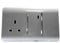 Trendi Artistic Modern 45 A Cooker Switch Inc Plug Socket & Neon Insert Silver