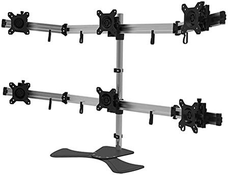 Monitor Halterung AYYMonitorständer, 3/6-Bildschirm-Aluminium-Monitorarm, Geeignet Für 15-27-Zoll-LCD-LED-Computerbildschirm, Installation Ohne Löcher, Anheben Des Rotierenden S(Size:6-screen bracket)