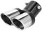 LetCart 63mm Auspuffblende Auto, Universell Doppelendrohr Wasserdichte Auspuff Endstück Auspuffblende Edelstahl Auto Auspuffrohr Endrohr Auspuff Blende, Silber