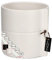 KADAX Overflow fatto di ceramica, 2 colori, coperture di fiori, pentola rivestita in ceramica, vaso di fiori, pentola di fiori, fioriera per alberi di draghi, violette, cittadini (bianco, ⌀ 13 cm)