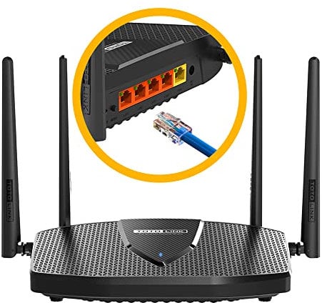 TOTOLINK X5000R Router WiFi 6 AX1800,OpenWrt WLAN Router 6 Dual Band 1201 Mbit/s 5 GHz,574 Mbit/s 2.4 GHz,1800 Mb/s,4X GIGABIT LAN Port 1000Mb/s,WiFi Router MU-MIMO IPTV OFDMA WPA3 4 Betriebsarten