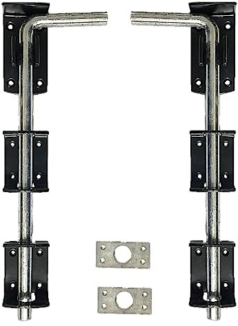 Haven Heritage Drop Bolt x2 Heavy Duty for Stable Door, Garage Shed, Sliding Padbolt - Gate Drop Bolt, Drop Bolts for Wooden Gates, Drop Down Bolts for Gates, Driveway Gates, Garage Door Bolt (24)