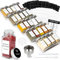Baseola Gewürzgläser Eckig Set mit gewürzregal schublade, 5 set Acryl gewürz organizer schublade und 24 gewürzdosen mit 512 Etiketten, Streueinsatz, Kreidestif, Trichter Bürste für Küche, Schrank