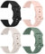 AK Pack 4 Bracelets de Montres Silicone avec Nouvelle Boucle 20mm 22mm, Remplacement Dégagement Rapide pour Femme Homme 20mm, 22mm (22mm, Avocat/Noir/Rose/Starlight)