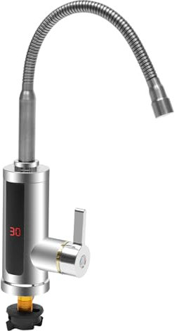 Grifo eléctrico con calentador de agua instantáneo, 220 V, giratorio 360°, grifo caliente y frío, para cocina y baño