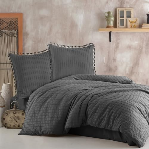 Estina Bettwäsche ,100% Baumwolle Bettbezug aus Atmungsaktive,Weiche und Angenehme Schlafkomfort-ÖkoTex Zertifiziert,Bettwäsche-Set mit Kissenbezug Bettbezug mit Reißverschlus (Estina V7, 200X220 cm)