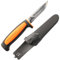 WPW Jagdmesser mit Fuchs/Weidmannsheil Gravur, orange/schwarz, 91 mm Carbonstahlklinge, inkl. Kunststoffscheide